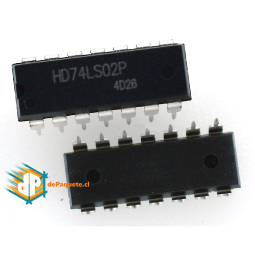 Compuerta Lógica NOR cuádruple HD74LS02 DIP14